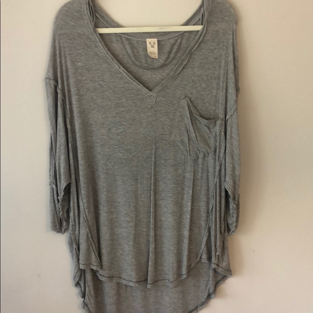 Free People Loose Fitting 3/4 Shirt